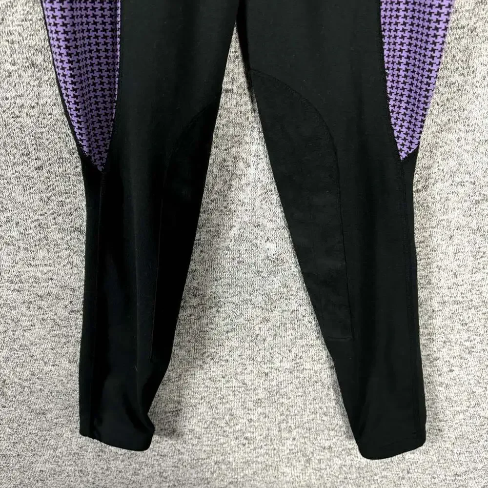 Kerrits Women's Size Small Black / Purple Skinny Leg Equestrian Pants